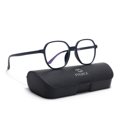 Eyejack Canment Navy Blue Round Eyeglasses for Men & Women (CM2503FCL1804-C5)