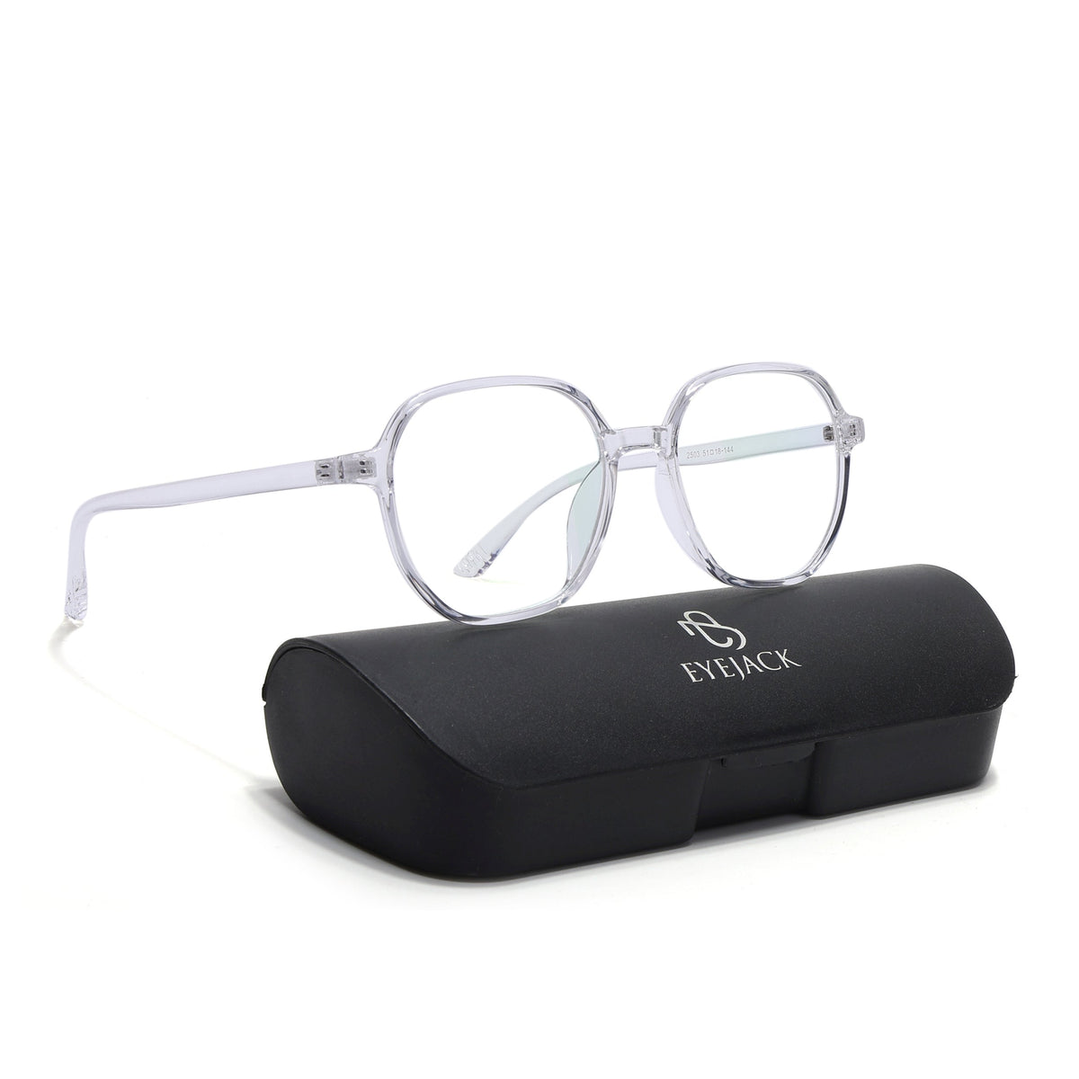 Eyejack Canment Transparent Round Eyeglasses for Men & Women (CM2503FCL1808-C9)