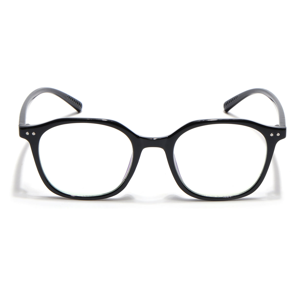 Eyejack Canment Shine Black Square Eyeglasses for Men & Women (CM2506FCL1810-C1)