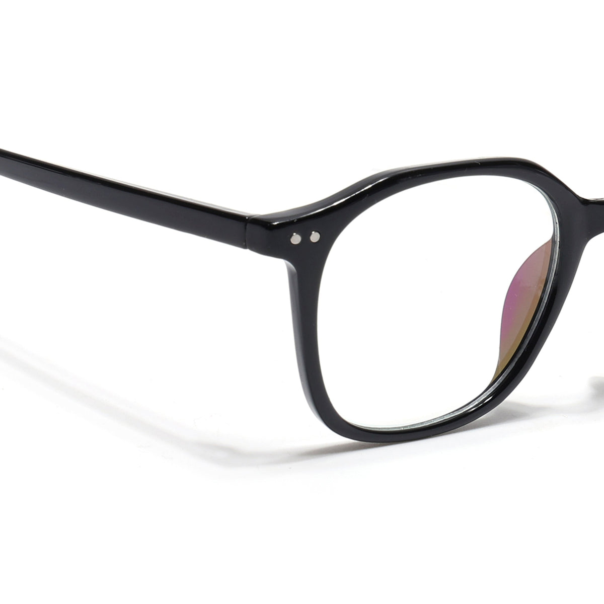 Eyejack Canment Shine Black Square Eyeglasses for Men & Women (CM2506FCL1810-C1)