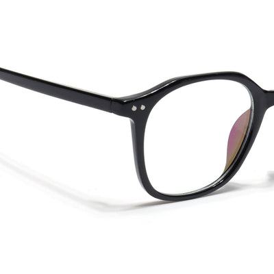 Eyejack Canment Shine Black Square Eyeglasses for Men & Women (CM2506FCL1810-C1)