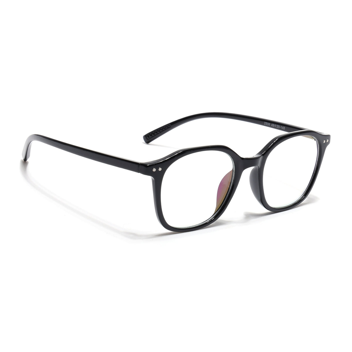 Eyejack Canment Shine Black Square Eyeglasses for Men & Women (CM2506FCL1810-C1)