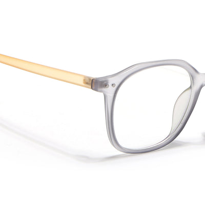 Eyejack Canment Grey Square Eyeglasses for Men & Women (CM2506FCL1813-C4)