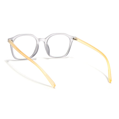 Eyejack Canment Grey Square Eyeglasses for Men & Women (CM2506FCL1813-C4)
