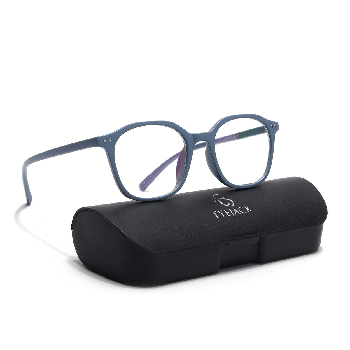 Eyejack Canment Sky Blue Square Eyeglasses for Men & Women (CM2506FCL1815-C6)