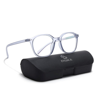 Eyejack Canment Blue Square Eyeglasses for Men & Women (CM2506FCL1816-C7)
