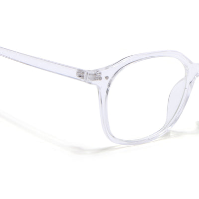 Eyejack Canment Transparent Square Eyeglasses for Men & Women (CM2506FCL1818-C9)