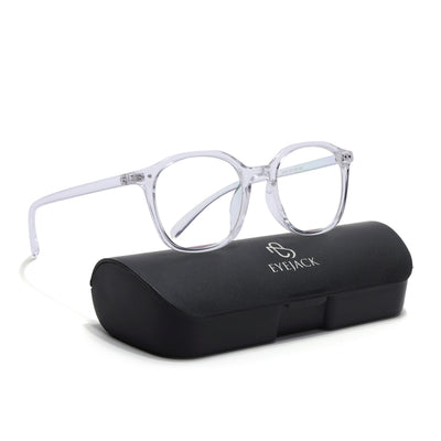 Eyejack Canment Transparent Square Eyeglasses for Men & Women (CM2506FCL1818-C9)