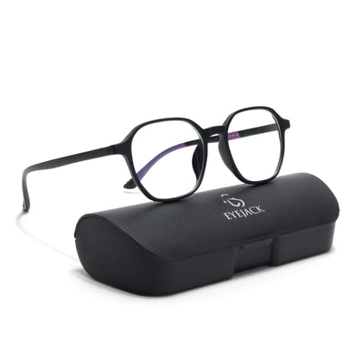 Eyejack Canment Matt Black Square Eyeglasses for Men & Women (CM2511FCL1821-C2)