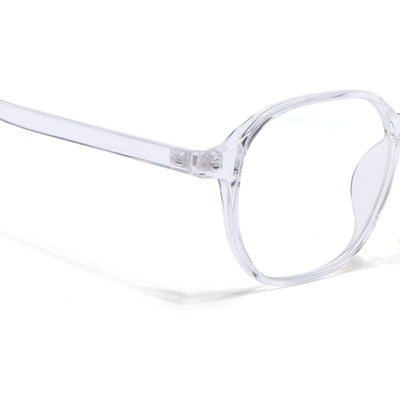 Eyejack Canment Transparent Square Eyeglasses for Men & Women (CM2511FCL1828-C9)