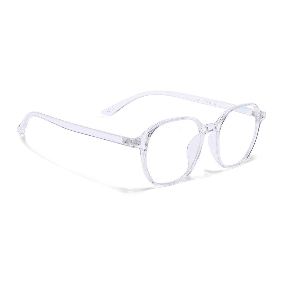 Eyejack Canment Transparent Square Eyeglasses for Men & Women (CM2511FCL1828-C9)