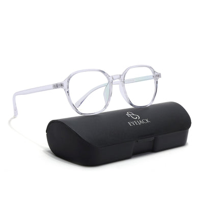 Eyejack Canment Transparent Square Eyeglasses for Men & Women (CM2511FCL1828-C9)