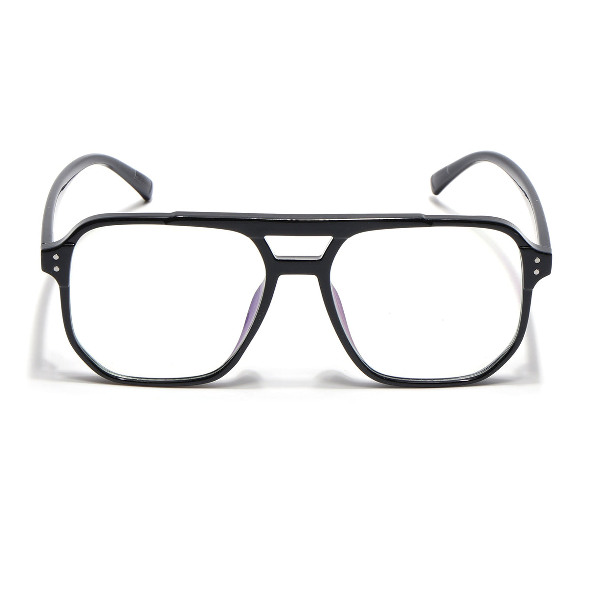 Eyejack Canment Shine Black Wayfarer Eyeglasses for Men & Women (CM28014FCL1888-C1)