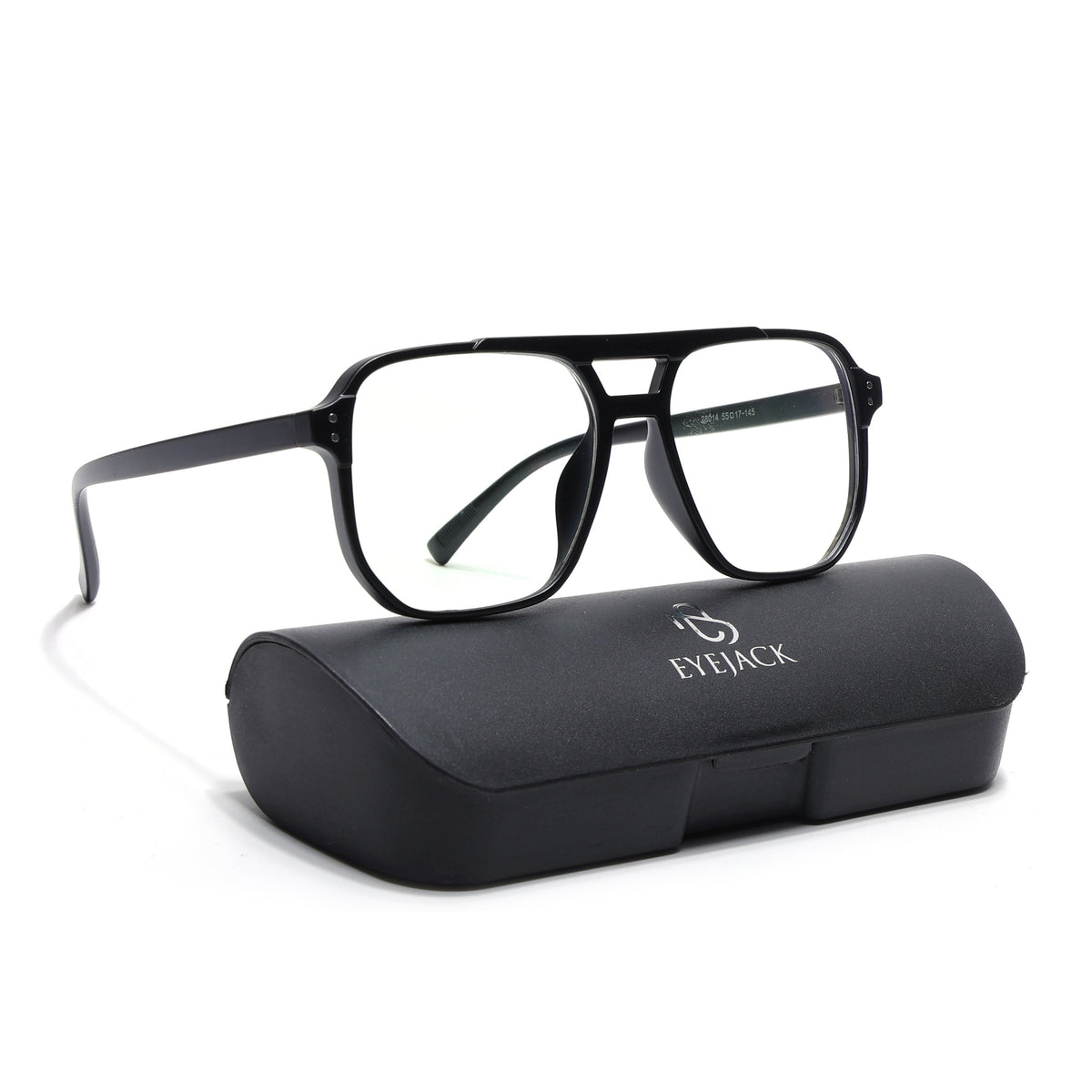 Eyejack Canment Matt Black Wayfarer Eyeglasses for Men & Women (CM28014FCL1889-C2)