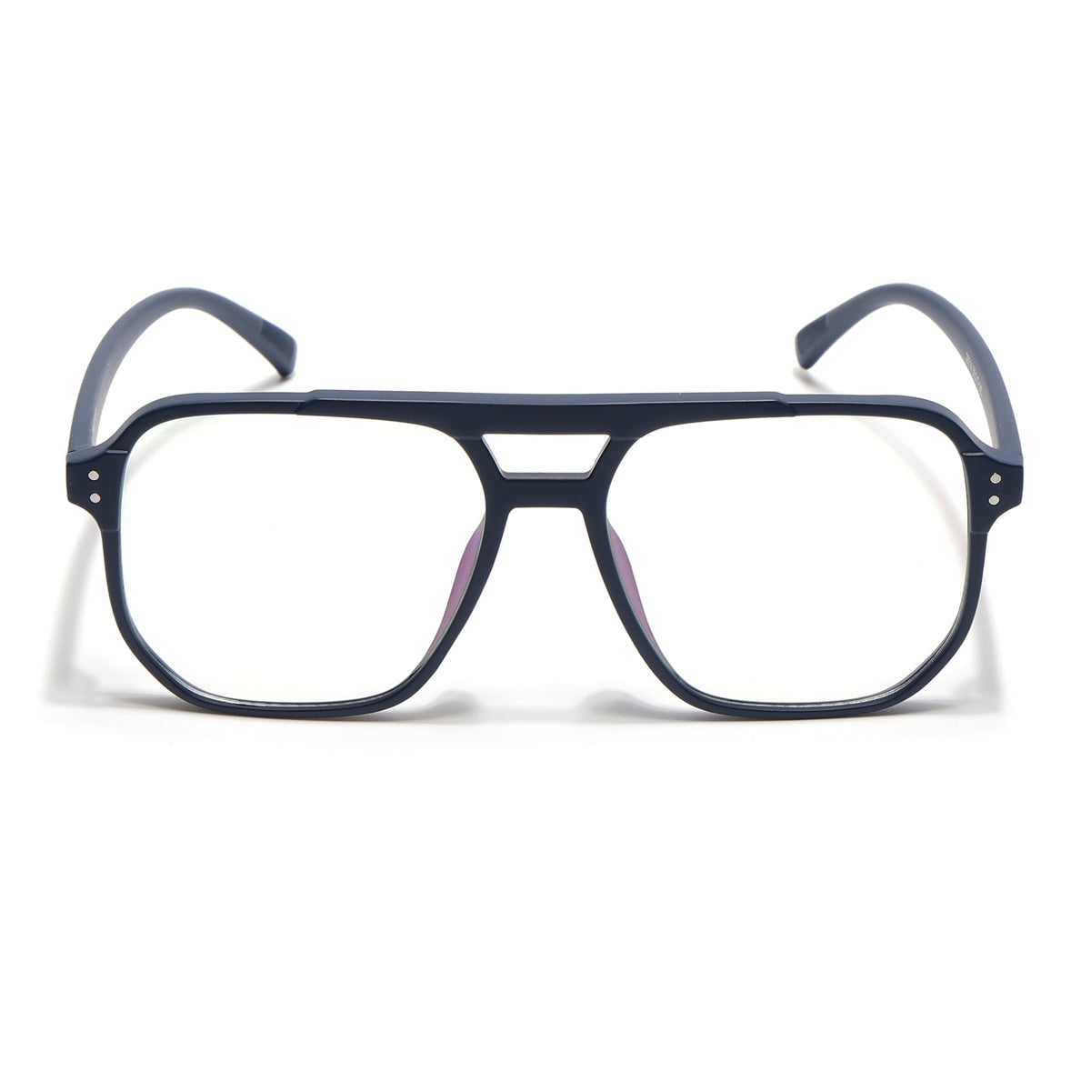 Eyejack Canment Navy Blue Wayfarer Eyeglasses for Men & Women (CM28014FCL1892-C5)