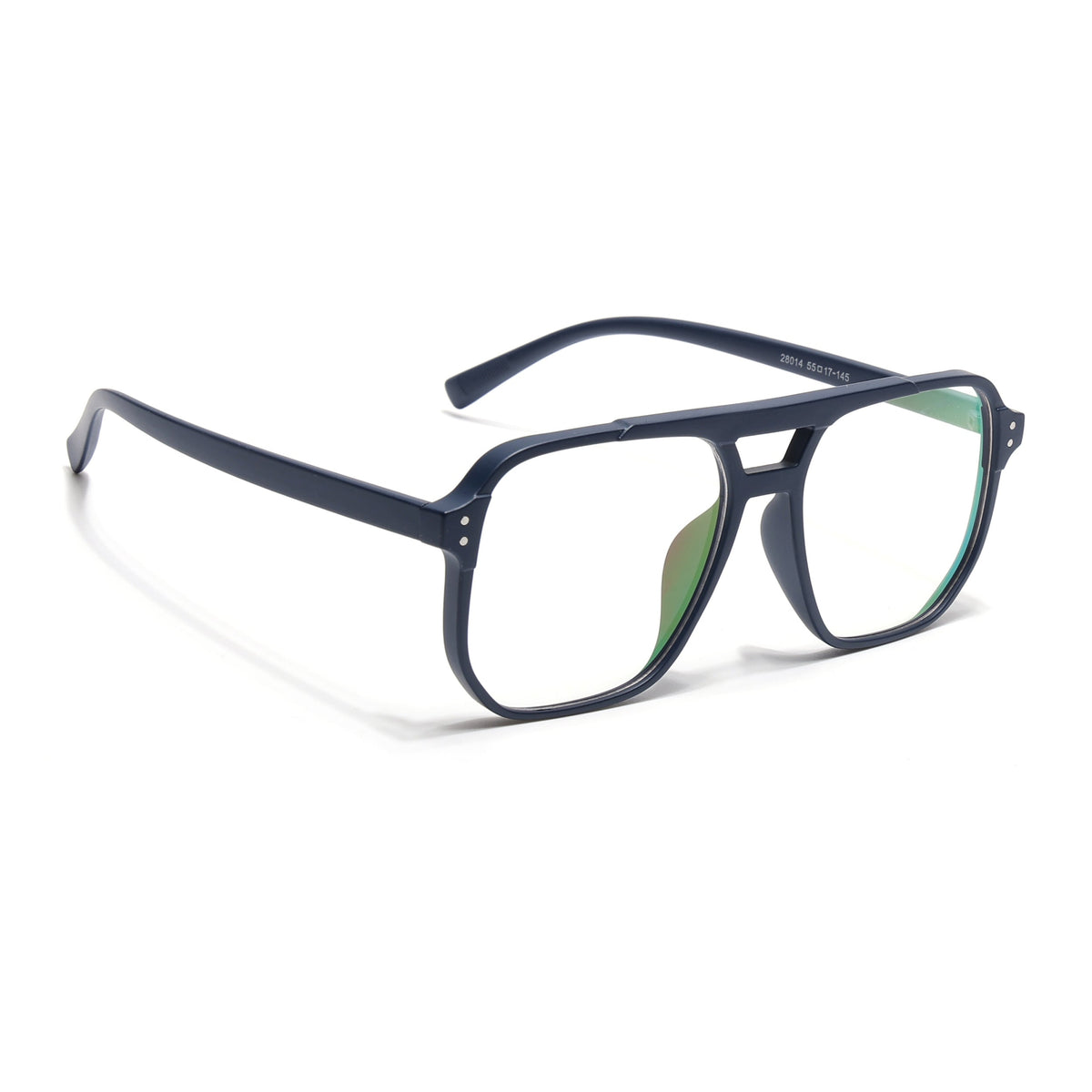 Eyejack Canment Navy Blue Wayfarer Eyeglasses for Men & Women (CM28014FCL1892-C5)