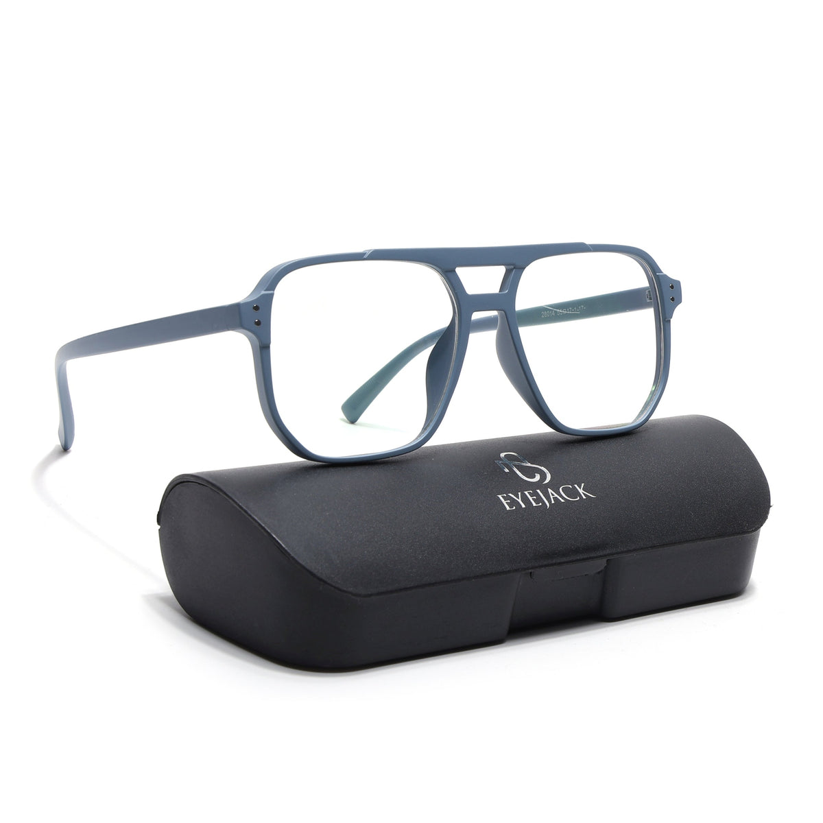 Eyejack Canment Sky Blue Wayfarer Eyeglasses for Men & Women (CM28014FCL1893-C6)