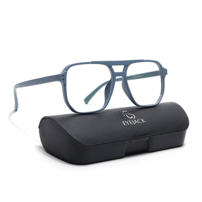 Eyejack Canment Sky Blue Wayfarer Eyeglasses for Men & Women (CM28014FCL1893-C6)