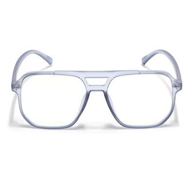 Eyejack Canment Blue Wayfarer Eyeglasses for Men & Women (CM28014FCL1894-C7)