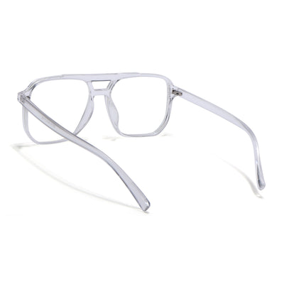 Eyejack Canment Transparent Wayfarer Eyeglasses for Men & Women (CM28014FCL1896-C9)