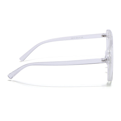 Eyejack Canment Transparent Wayfarer Eyeglasses for Men & Women (CM28014FCL1896-C9)