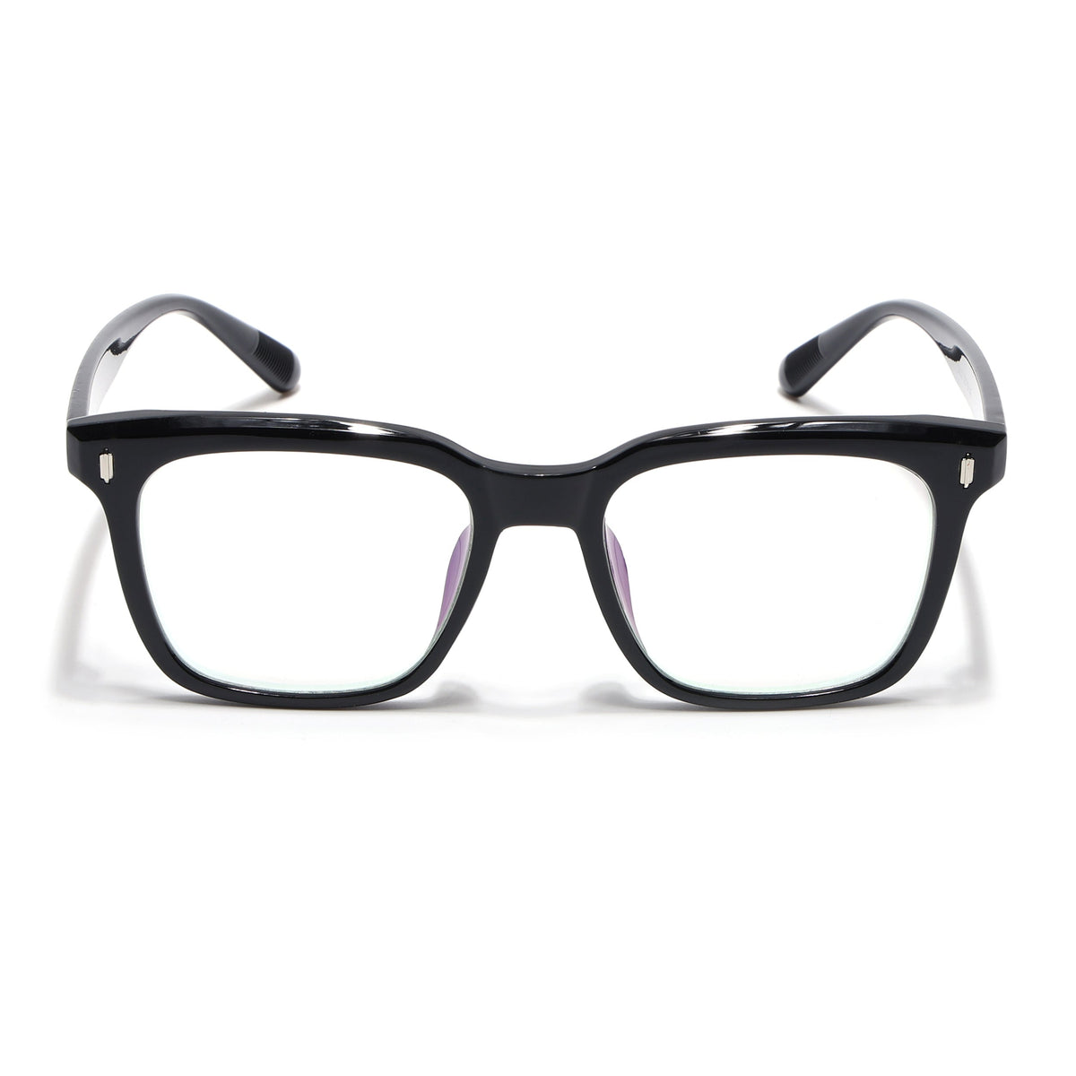 Eyejack Canment Shine Black Square Eyeglasses for Men & Women (CM28022FCL1898-C1)