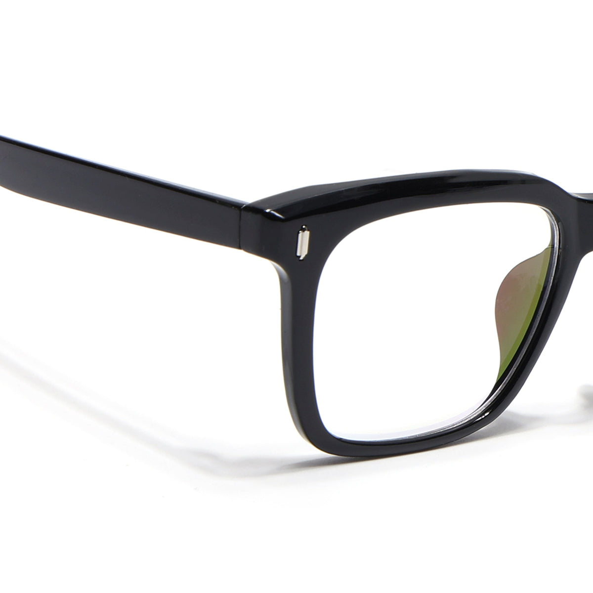Eyejack Canment Shine Black Square Eyeglasses for Men & Women (CM28022FCL1898-C1)