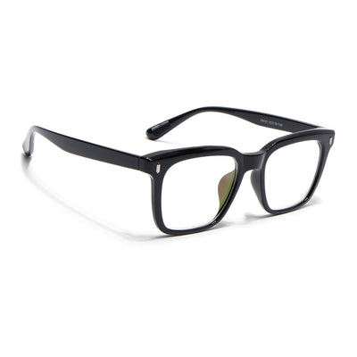 Eyejack Canment Shine Black Square Eyeglasses for Men & Women (CM28022FCL1898-C1)