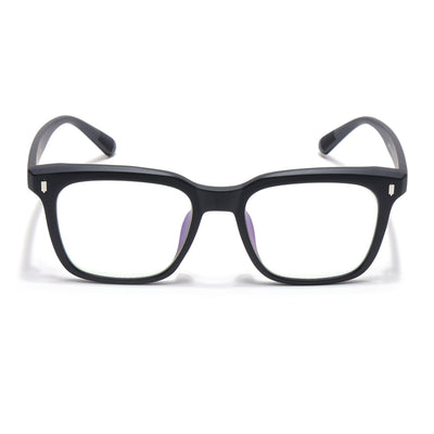 Eyejack Canment Matt Black Square Eyeglasses for Men & Women (CM28022FCL1899-C2)