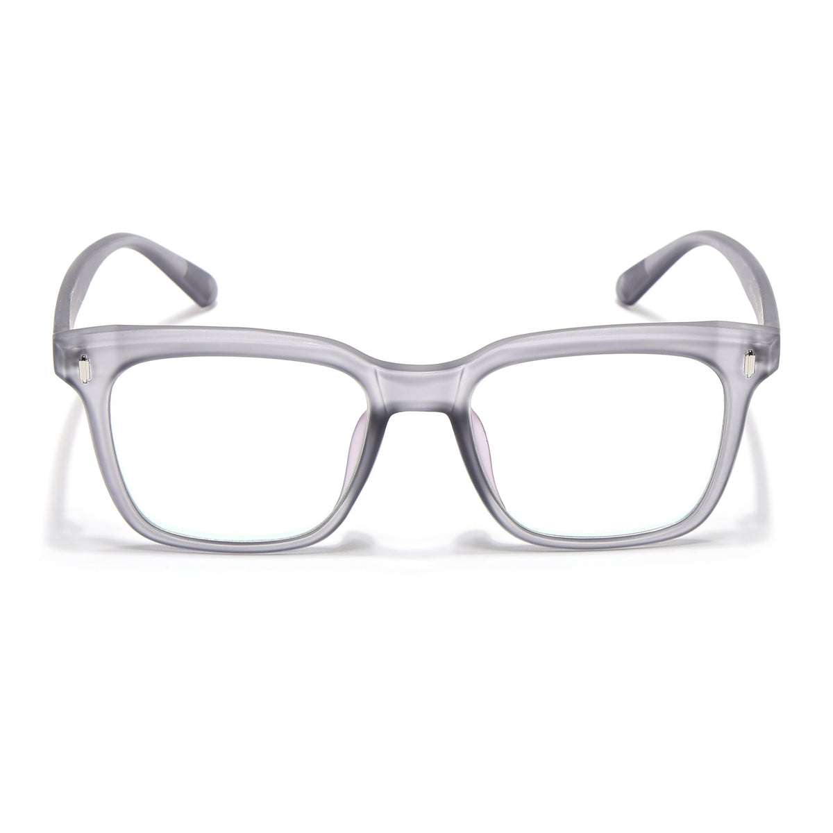 Eyejack Canment Grey Square Eyeglasses for Men & Women (CM28022FCL1900-C3)
