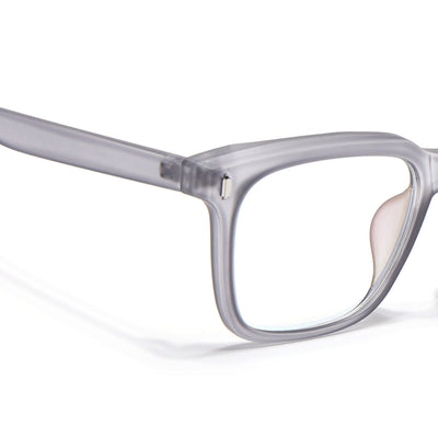 Eyejack Canment Grey Square Eyeglasses for Men & Women (CM28022FCL1900-C3)