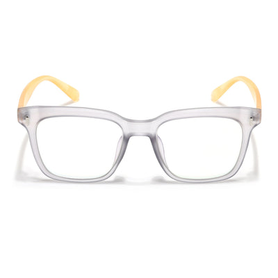 Eyejack Canment Grey Square Eyeglasses for Men & Women (CM28022FCL1901-C4)