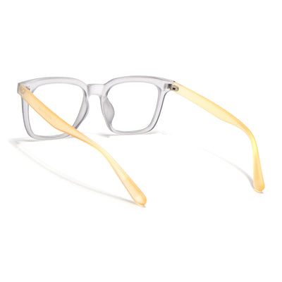 Eyejack Canment Grey Square Eyeglasses for Men & Women (CM28022FCL1901-C4)