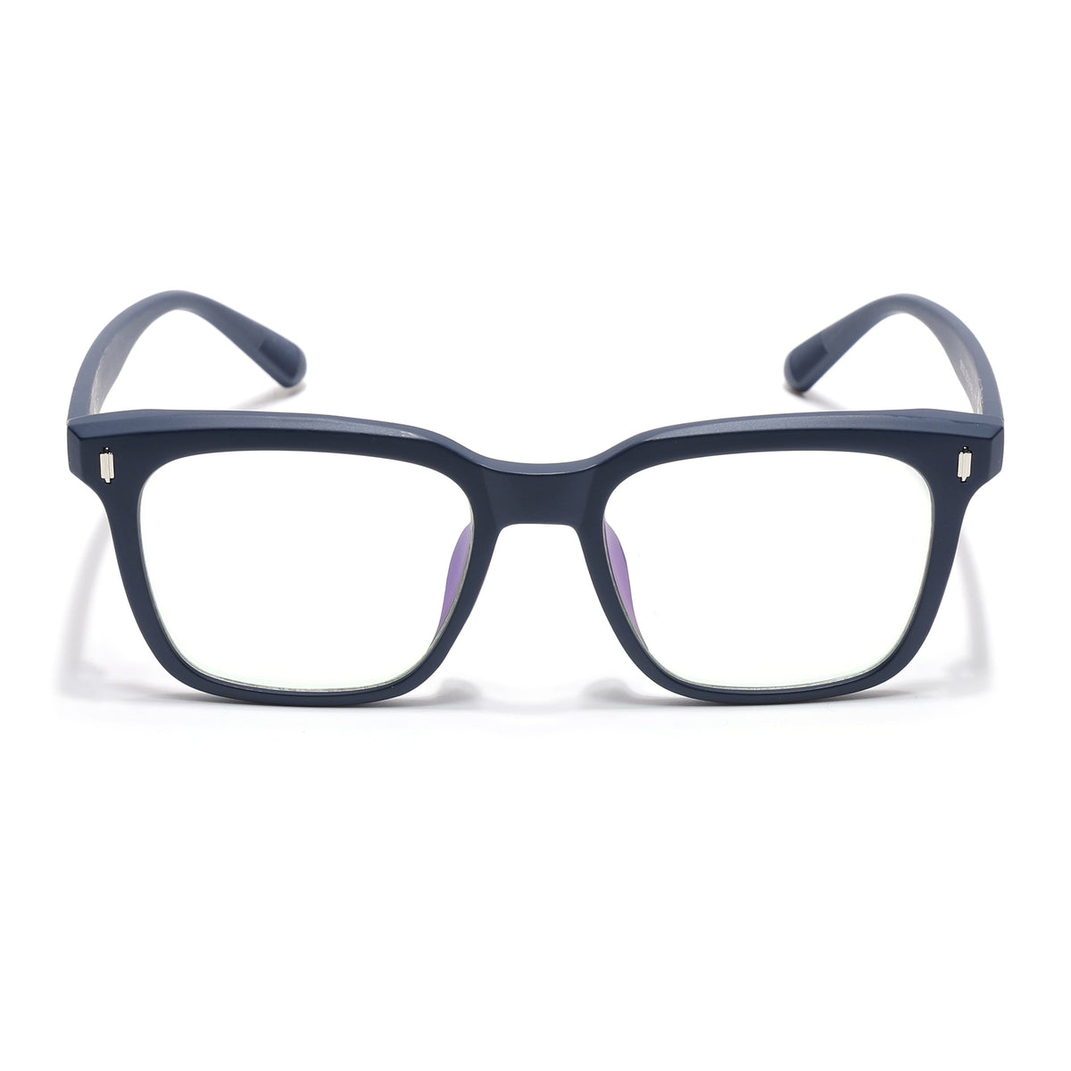 Eyejack Canment Navy Blue Square Eyeglasses for Men & Women (CM28022FCL1902-C5)