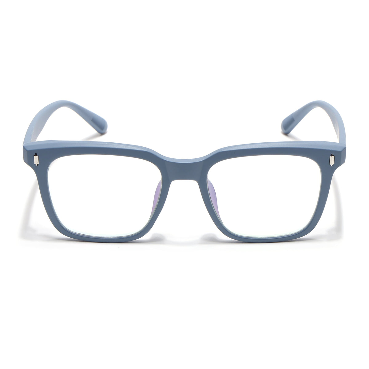 Eyejack Canment Sky Blue Square Eyeglasses for Men & Women (CM28022FCL1903-C6)