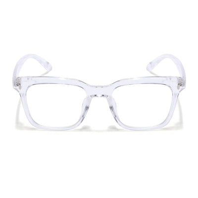 Eyejack Canment Transparent Square Eyeglasses for Men & Women (CM28022FCL1906-C9)