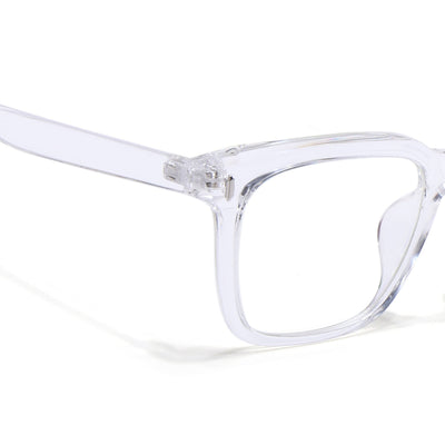 Eyejack Canment Transparent Square Eyeglasses for Men & Women (CM28022FCL1906-C9)
