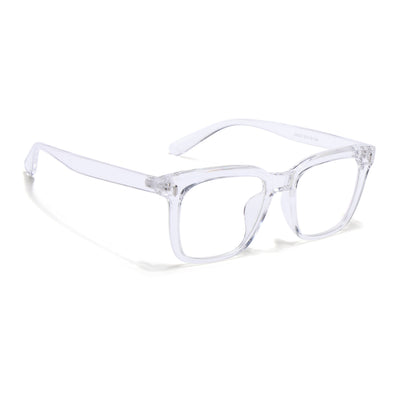 Eyejack Canment Transparent Square Eyeglasses for Men & Women (CM28022FCL1906-C9)