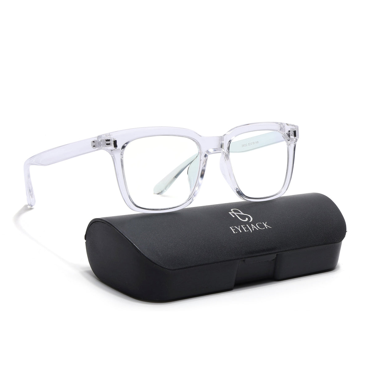 Eyejack Canment Transparent Square Eyeglasses for Men & Women (CM28022FCL1906-C9)