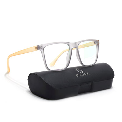 Eyejack Canment Grey Wayfarer Eyeglasses for Men & Women (CM28023FCL1911-C4)