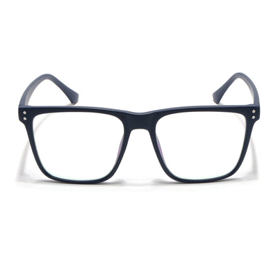 Eyejack Canment Navy Blue Wayfarer Eyeglasses for Men & Women (CM28023FCL1912-C5)
