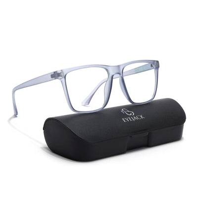 Eyejack Canment Blue Wayfarer Eyeglasses for Men & Women (CM28023FCL1914-C7)
