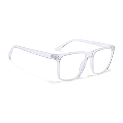 Eyejack Canment Transparent Wayfarer Eyeglasses for Men & Women (CM28023FCL1916-C9)