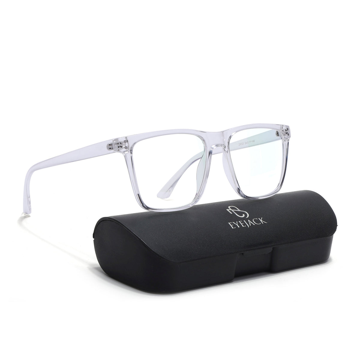 Eyejack Canment Transparent Wayfarer Eyeglasses for Men & Women (CM28023FCL1916-C9)