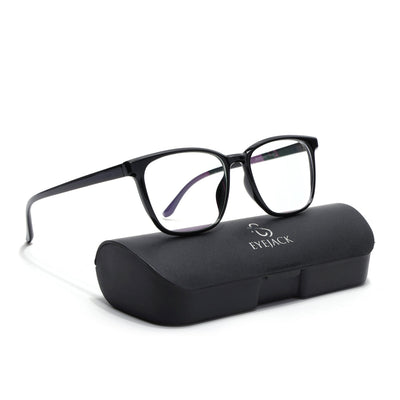 Eyejack Canment Shine Black Wayfarer Eyeglasses for Men & Women (CM28030FCL1926-C1)