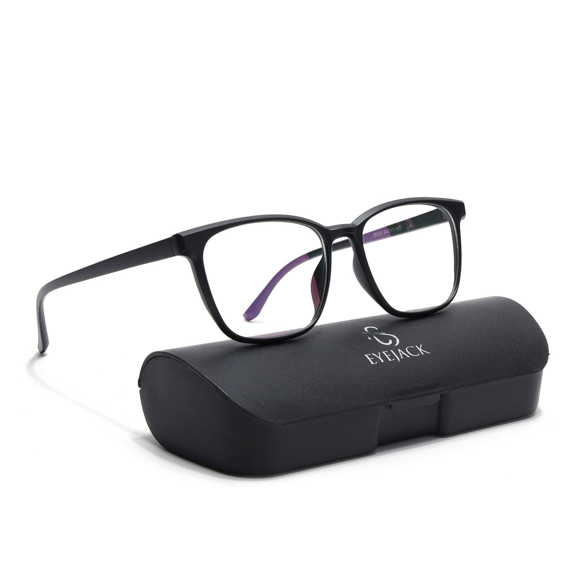 Eyejack Canment Matt Black Wayfarer Eyeglasses for Men & Women (CM28030FCL1927-C2)
