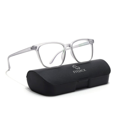 Eyejack Canment Grey Wayfarer Eyeglasses for Men & Women (CM28030FCL1928-C3)