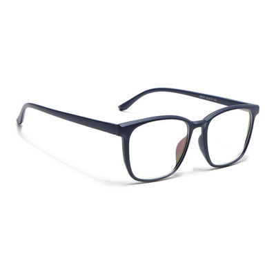 Eyejack Canment Navy Blue Wayfarer Eyeglasses for Men & Women (CM28030FCL1930-C5)