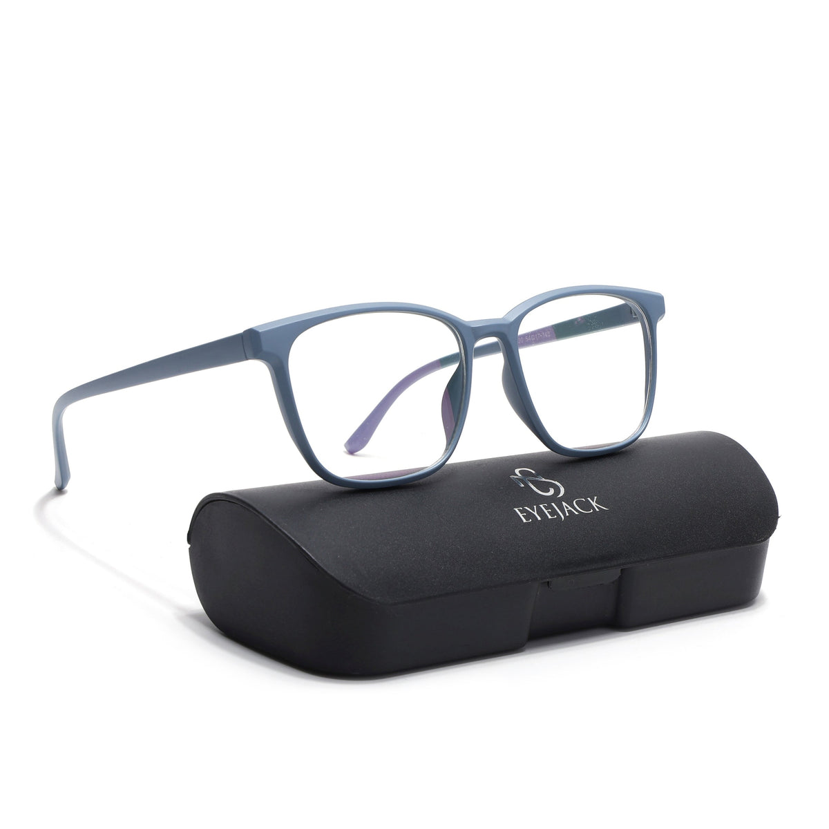 Eyejack Canment Sky Blue Wayfarer Eyeglasses for Men & Women (CM28030FCL1931-C6)