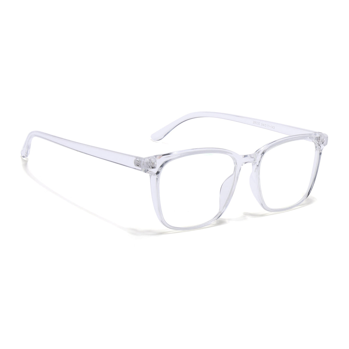 Eyejack Canment Transparent Wayfarer Eyeglasses for Men & Women (CM28030FCL1934-C9)